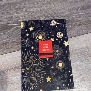 Burn After Writing Notebook - Black and Gold